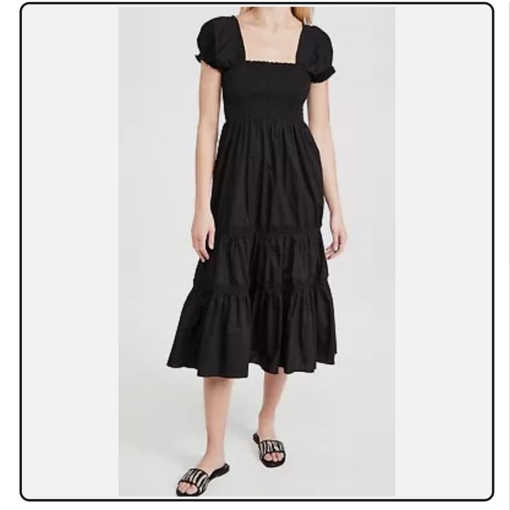 O.P.T Square Neck Smocked Maxi Dress Size Large
